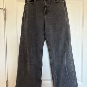 GAP Women's Charcoal Wide Leg Jeans